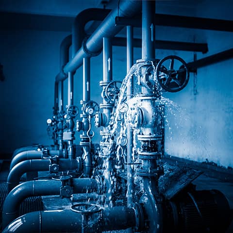 Broken water lines
