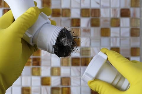blocked drains by hair